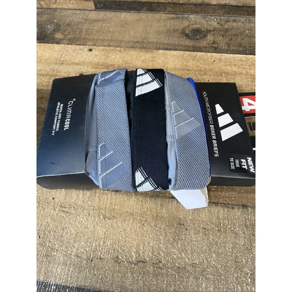 Adidas Youth Boxer Briefs Size Large (14-16) Quick Dry Fabric Athletic Fit New O